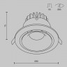 Встраиваемый светодиодный светильник Maytoni Technical Yin DL031-L12W4K-B