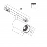 Трековый светильник Maytoni Focus LED TR032-4-12W3K-M-DS-B