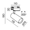Трековый светильник Maytoni Trinity Vuoro TR029-3-10W4K-S-B