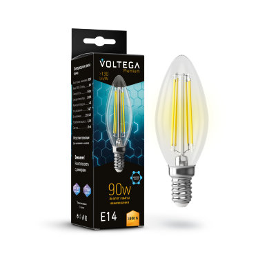 Светодиодная лампа 9W 3000K E14 Voltega Crystal Graphene Candle 7219