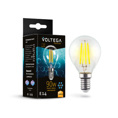 Светодиодная лампа 9W 3000K E14 Voltega Crystal Graphene Globe 7222