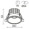 Светильник встраиваемый светодиодный Maytoni Round DL058-7W2.7K-B