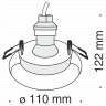 Встраиваемый светильник Maytoni Technical Gyps Modern DL006-1-01-W