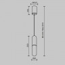 Светильник подвесной светодиодный Maytoni Mist P101PL-L300-12W3K-B