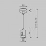 Подвес тросовый одинарный Maytoni Flarity TRA157SW-S1-BS