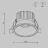 Светильник встраиваемый светодиодный Maytoni Round DL058-7W2.7K-W