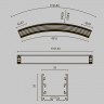 Радиусный профиль 35x35 3000мм 1/8 круга Maytoni ALM-3535R-B-D-45°-3M