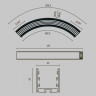 Радиусный профиль 35x35 320мм 1/4 круга Maytoni ALM-3535R-B-D-90°-0.3M
