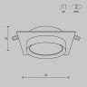 Встраиваемый светильник Maytoni Hoop DL086-GX53-SQ-WB