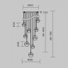 Люстра подвесная светодиодная Maytoni Area MOD295PL-L120BBS3K