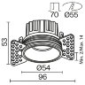 Светильник встраиваемый светодиодный Maytoni Round DL058-7W2.7K-TRS-W