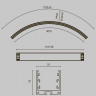 Радиусный профиль 35x35 1500мм внешний 1/4 круга Maytoni ALM-3535R-B-EX-90°-1.5M