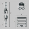 Радиусный профиль 35x35 Twist 180° Maytoni ALM-3535R-B-T-180°-0.5M