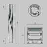 Радиусный профиль 35x35 Twist левый Maytoni ALM-3535R-B-TL-90°-0.4M