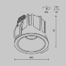 Светильник встраиваемый Maytoni Alfa LED DL043-01-10W3K-RD-W-1