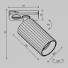 Трековый однофазный светильник Maytoni UNITY Calipso TR218-1-GU10-BK