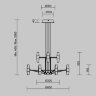 Люстра подвесная светодиодная Maytoni Arana MOD401PL-L72BS3K