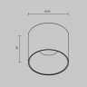 Потолочный светодиодный светильник Maytoni Technical Alfa LED C064CL-01-15W3K-RD-WB