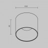 Потолочный светодиодный светильник Maytoni Technical Alfa LED Dim Triac C064CL-01-25W3K-D-RD-WB