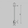 Крепление потолочное 300мм с прямым коннектором питания Maytoni Flarity TRA158C-IPC1-B