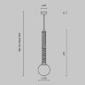 Светильник подвесной Maytoni Teatro MOD287PL-01BS1