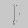 Крепление потолочное 360мм с прямым коннектором питания Maytoni Flarity TRA158C-IPCL1-BS