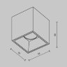 Светильник потолочный светодиодный Maytoni Alfa LED C064CL-5W3K-SQ-B