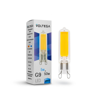 Лампа светодиодная Voltega Capsule 5W 4000K G9 7182