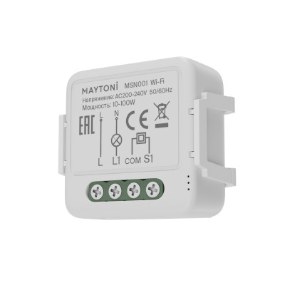 Выключатель одноканальный (без нуля) Wi-Fi Maytoni Technical MSN001