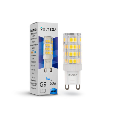 Лампа светодиодная Voltega Capsule G9 5W 4000K 7186