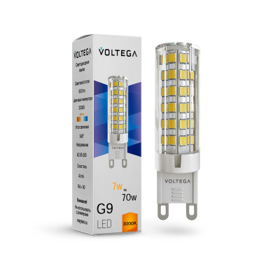 Лампа светодиодная Voltega Capsule G9 7W 3000K 7187