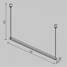 Трековый подвесной светодионый светильник Maytoni Technical TR170-1-52W3K-B