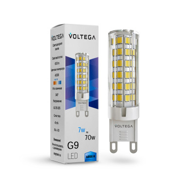 Лампа светодиодная Voltega Capsule G9 7W 4000K 7188