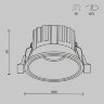 Светильник встраиваемый светодиодный Maytoni Round DL058-12W2.7K-B