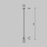 Крепление потолочное 700мм с прямым коннектором питания Maytoni Flarity TRA159C-IPC1-BS