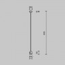 Крепление потолочное 760мм с прямым коннектором питания Maytoni Flarity TRA159C-IPCL1-B
