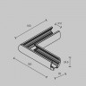 Угол для круглого низкопрофильного шинопровода Maytoni Exility TRAM034CL-R-41W
