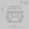 Встраиваемый светильник Maytoni Technical Alfa LED DL043-01-15W3K-D-SQ-W