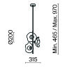 Светильник подвесной Maytoni Miracle MOD207PL-03BS