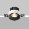 Светильник встраиваемый светодиодный Maytoni Round DL058-12W2.7K-TRS-B