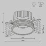 Светильник встраиваемый светодиодный Maytoni Round DL058-12W2.7K-TRS-B