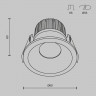 Встраиваемый светильник Maytoni Technical Zoom DL034-01-06W3K-D-W