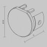 Заглушка для подвесного круглого шинопровода Maytoni Levity TRA184EC-R-11B
