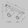 Трековый магнитный светодиодный светильник Maytoni Basity Focus Duo TR176-1-2X3WTW-M-B