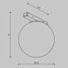 Трековый магнитный светодиодный светильник Maytoni Basity Luna TR177-1-5WTW-B
